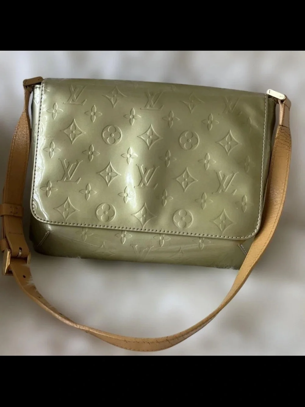 Louis Vuitton Olive Green Monogram Vernis Shoulder Bag